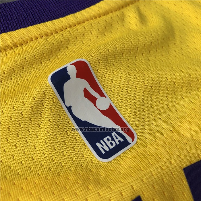 Camiseta Los Angeles Lakers Kobe Bryant NO 8 Icon 2018-19 Amarillo
